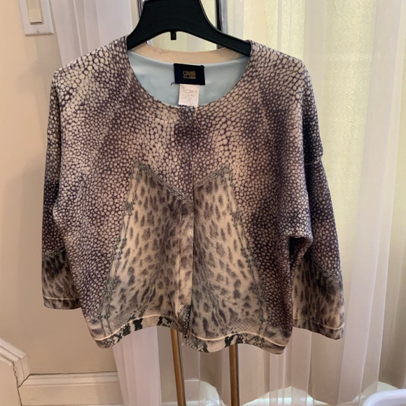 Cavalli Class Light Blue Fabric